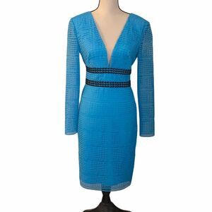 NWT DIANE VON FURSTENBERG Viera Lace Blue Dress 2